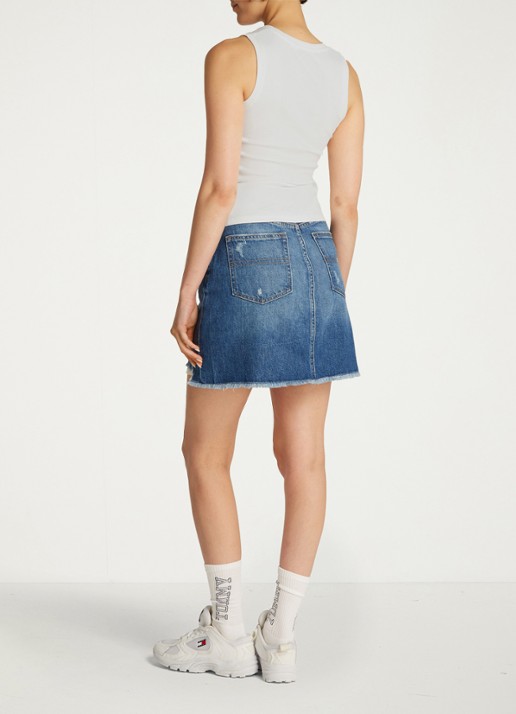 Tommy Hilfiger Essential tanktop met logo - achterkant 7 wit
