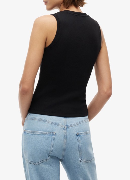 Tommy Hilfiger Essential tanktop met logo - achterkant 6 zwart