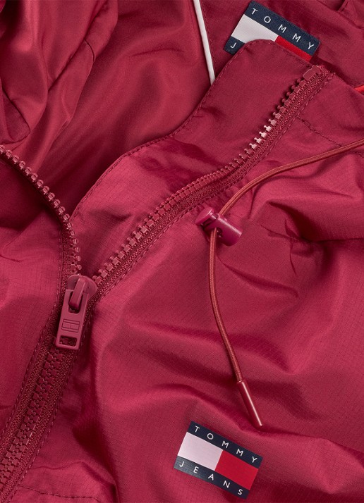 Tommy Hilfiger Essential windbreaker met steekzakken - detail 7 kersenrood