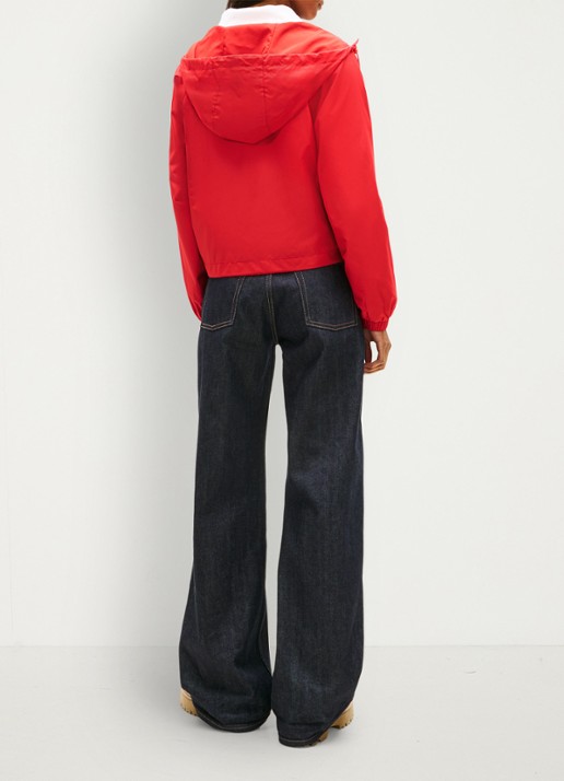 Tommy Hilfiger Essential windbreaker met steekzakken - achterkant 3 oranjerood