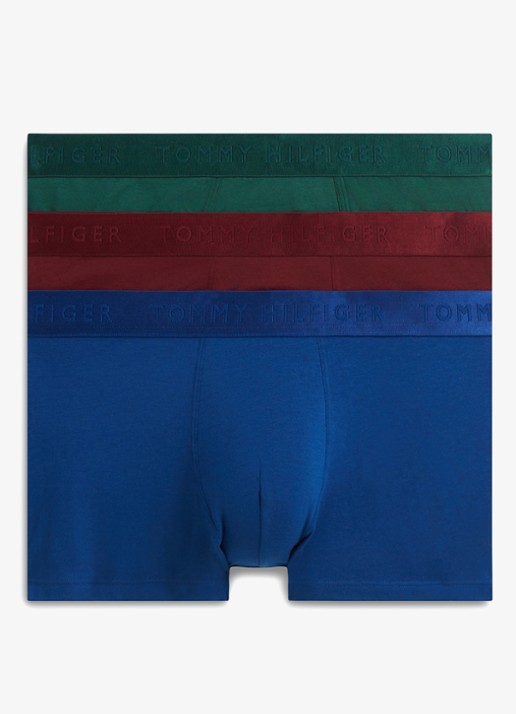 Tommy Hilfiger Everyday Luxe boxershorts met logoband in 3-pack - voorkant 2 groen