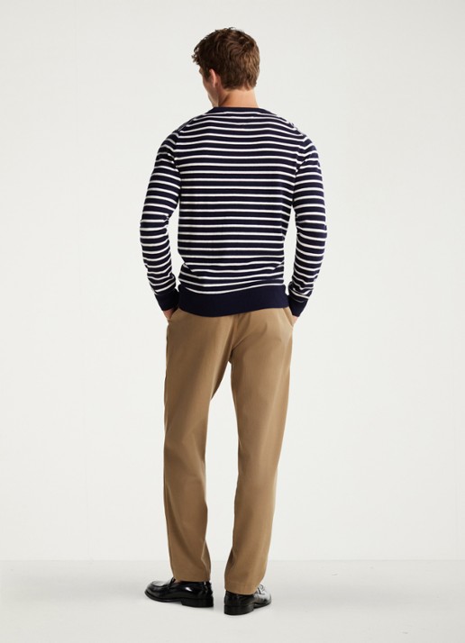 Tommy Hilfiger Fijngebreide pullover in kasjmierblend met logoborduring - achterkant 5 multicolor