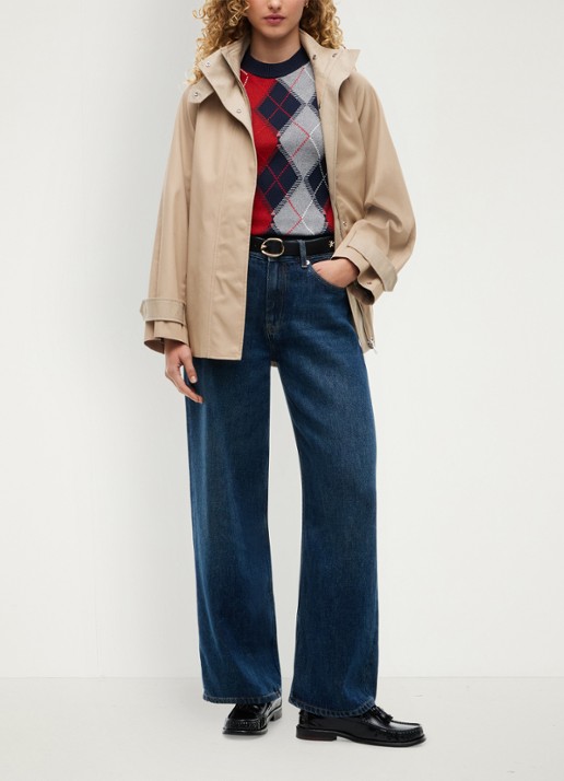 Tommy Hilfiger Fijngebreide trui met ruitdessin - voorkant 4 multicolor