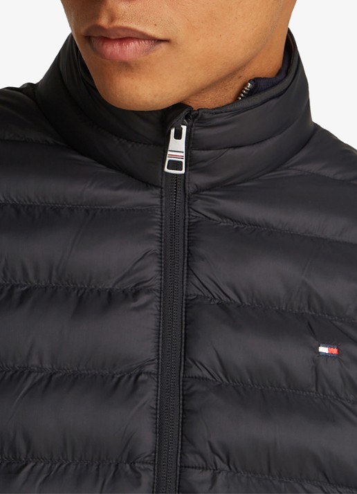 Tommy Hilfiger Gewatteerd jack met ritszakken - detail 5 zwart