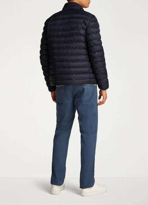 Tommy Hilfiger Gewatteerd jack met ritszakken - achterkant donkerblauw