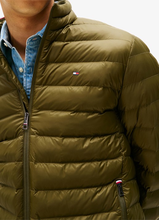 Tommy Hilfiger Gewatteerd jack met waterafstotende coating - detail 2 legergroen