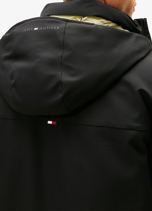 Tommy Hilfiger Gewatteerde parka met capuchon en waterafstotende coating - detail 3 zwart