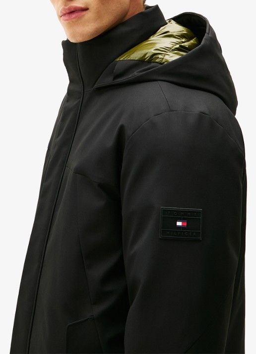 Tommy Hilfiger Gewatteerde parka met capuchon en waterafstotende coating - detail 4 zwart