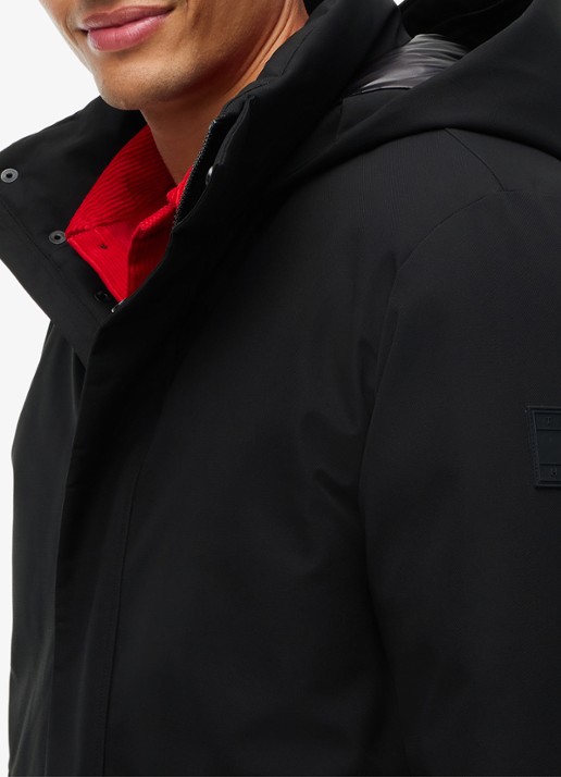 Tommy Hilfiger Gewatteerde parka met klepzakken - detail 2 zwart
