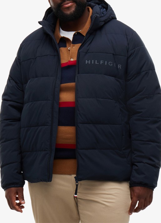 Tommy Hilfiger Gewatteerde puffer jas met capuchon en logo