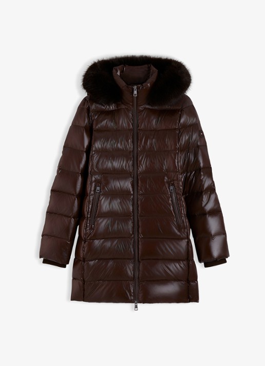 Tommy Hilfiger Gewatteerde puffer jas met imitatiebont