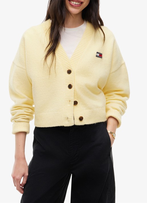 Tommy Hilfiger Grofgebreid vest met logoborduring