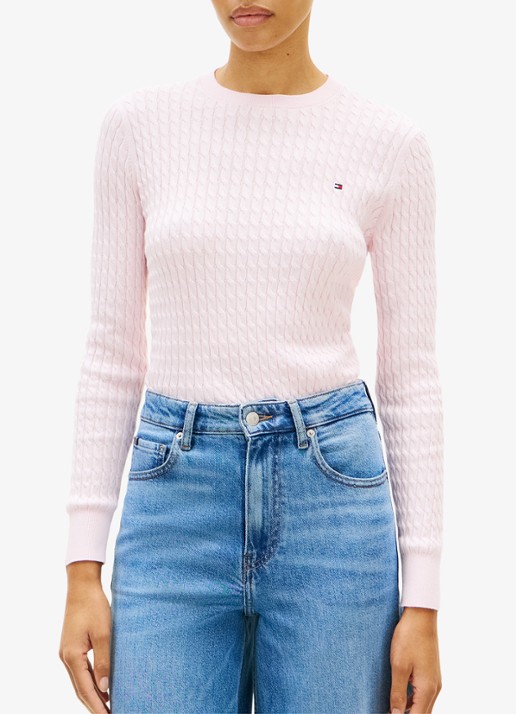 Tommy Hilfiger Grofgebreide trui van  katoen