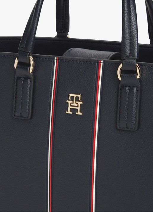 Tommy Hilfiger Handtas met logo - detail 3 donkerblauw