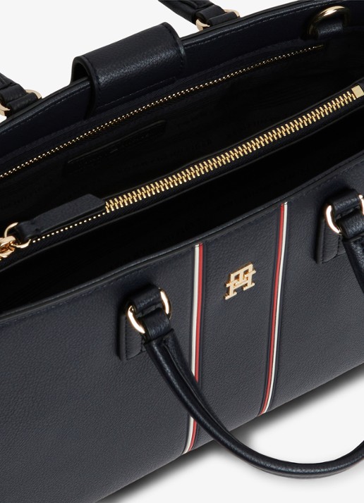 Tommy Hilfiger Handtas met logo - detail 4 donkerblauw