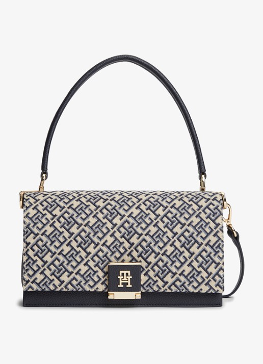 Tommy Hilfiger Handtas met logoprint en afneembare schouderriem