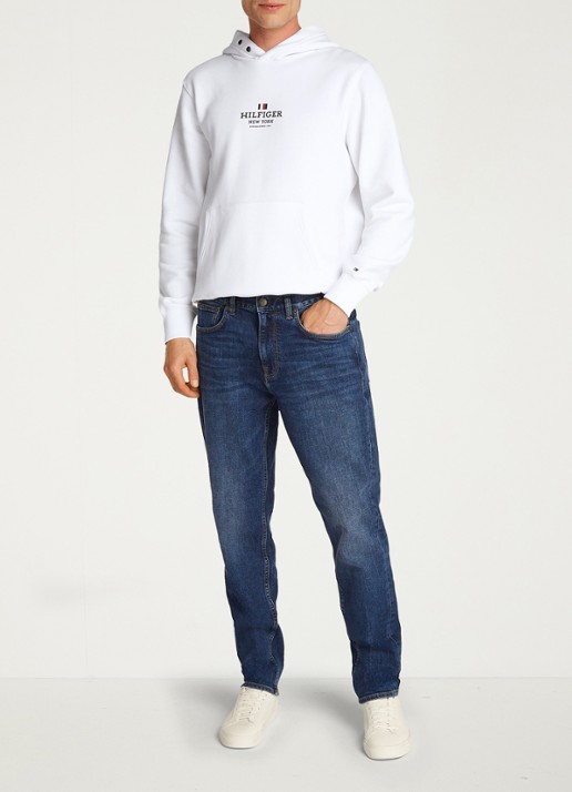 Tommy Hilfiger Harlem slim fit jeans met donkere wassing - voorkant 2 indigo