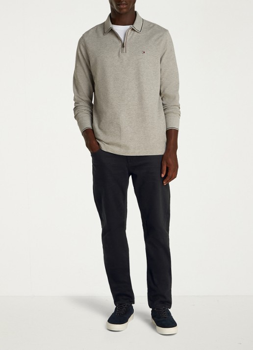 Tommy Hilfiger Harlem slim fit jeans met gekleurde wassing - voorkant 2 zwart