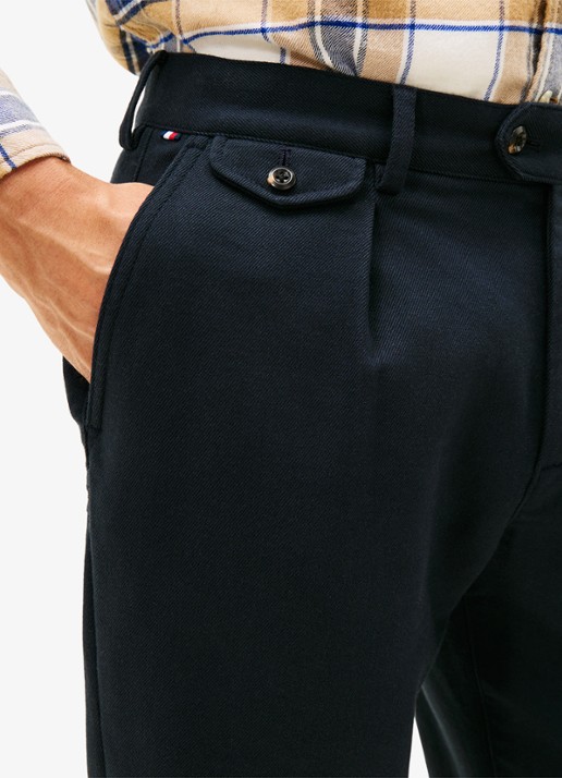 Tommy Hilfiger Harlem tapered jeans met steekzakken - detail 5 donkerblauw