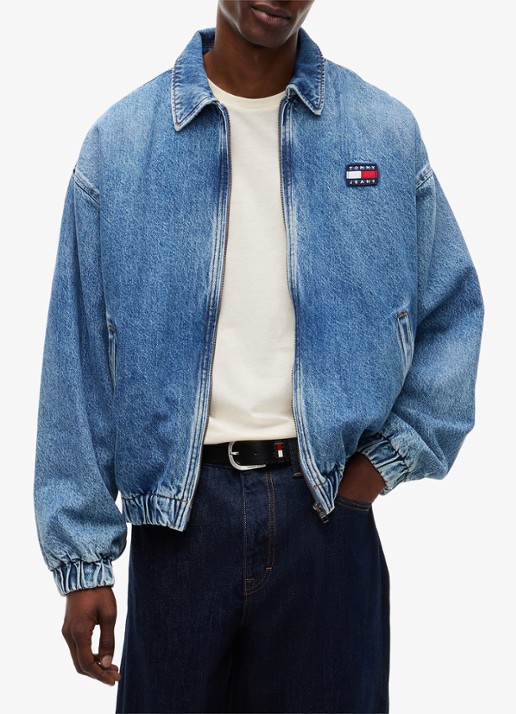 Tommy Hilfiger Harrington jack in lyocellblend met logoborduring