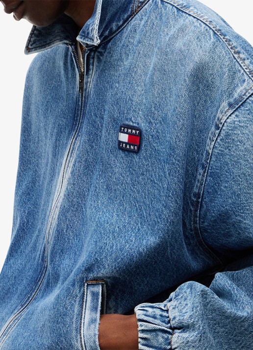 Tommy Hilfiger Harrington jack in lyocellblend met logoborduring - detail 3 indigo