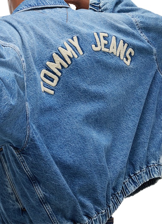 Tommy Hilfiger Harrington jack in lyocellblend met logoborduring - detail 4 indigo