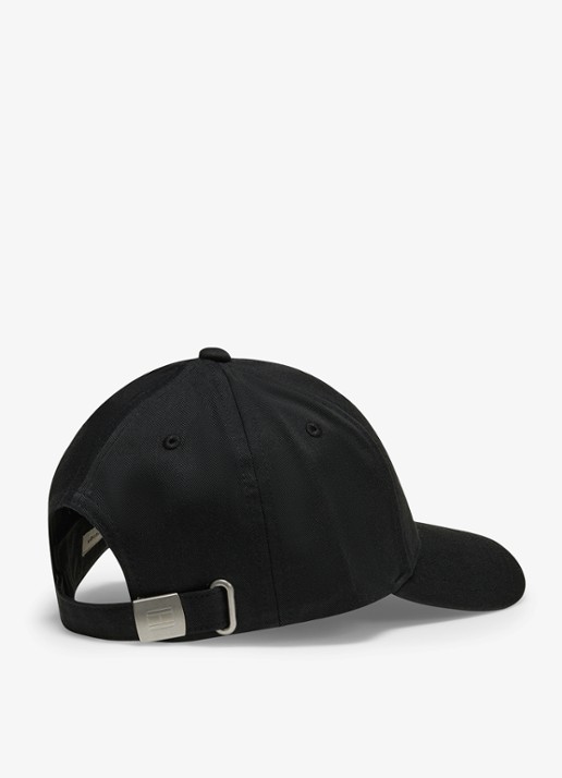 Tommy Hilfiger Heritage Flag pet met logoborduring - voorkant 2 zwart