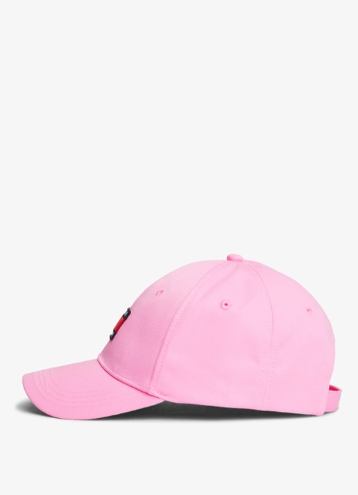 Tommy Hilfiger Heritage Flag pet met logoborduring - detail pink daisy-tou / roze