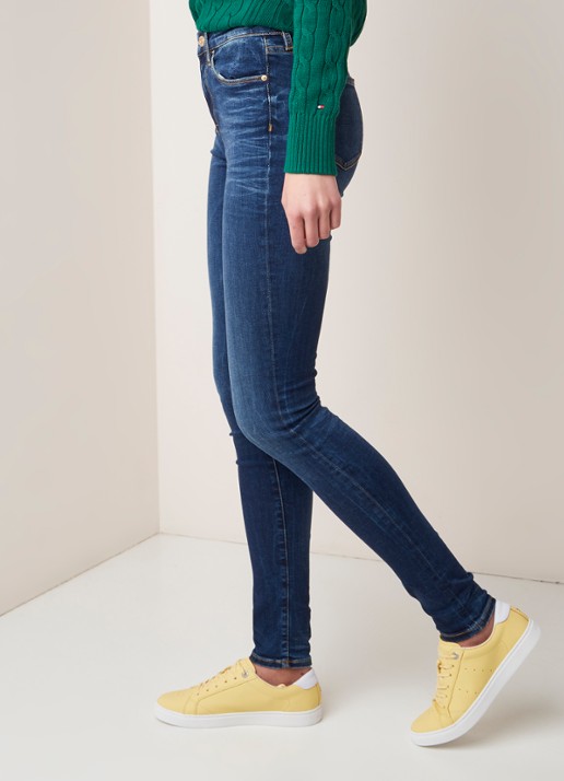 Tommy Hilfiger Heritage mid waist skinny jeans met stretch
