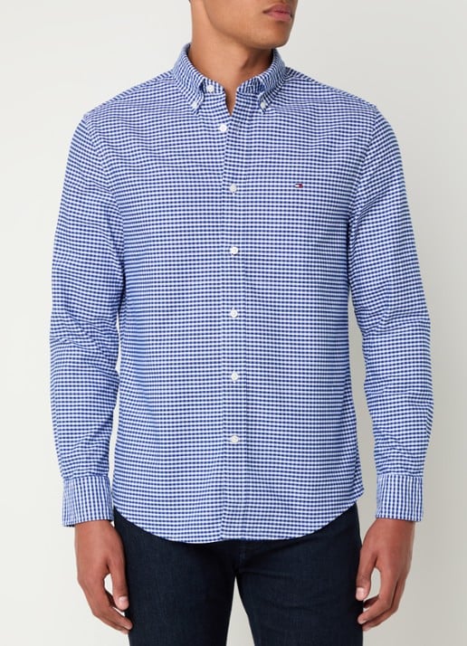 Tommy Hilfiger Heritage regular fit overhemd met ruitdessin en logoborduring