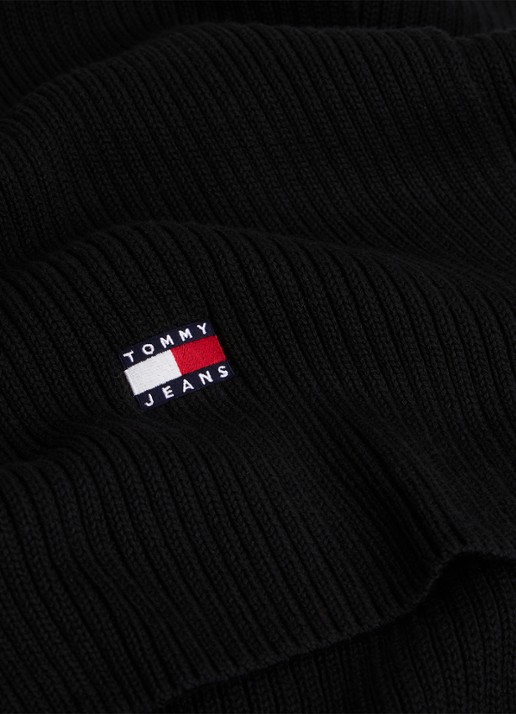 Tommy Hilfiger Heritage sjaal met logo - detail 2 zwart