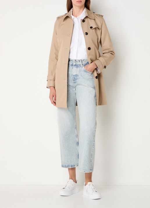 Tommy Hilfiger Heritage trenchcoat met ceintuur en steekzakken - voorkant 3 beige