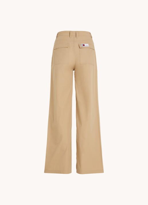 Tommy Hilfiger High waist loose fit cargobroek van  katoen - detail 5 zand