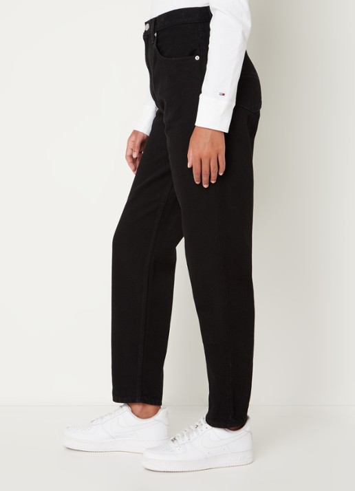 Tommy Hilfiger  High waist mom jeans met gekleurde wassing - detail 2 zwart