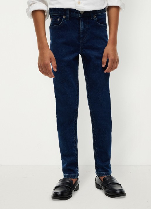 Tommy Hilfiger High waist slim fit jeans met donkere wassing  - detail 6 indigo