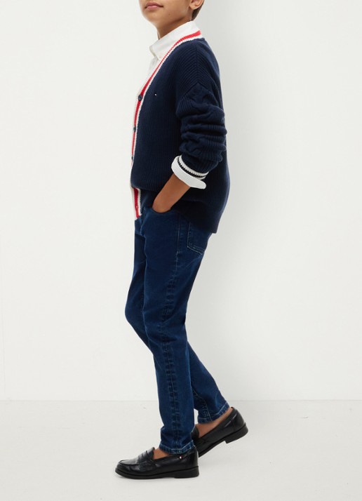 Tommy Hilfiger High waist slim fit jeans met donkere wassing  - detail 8 indigo