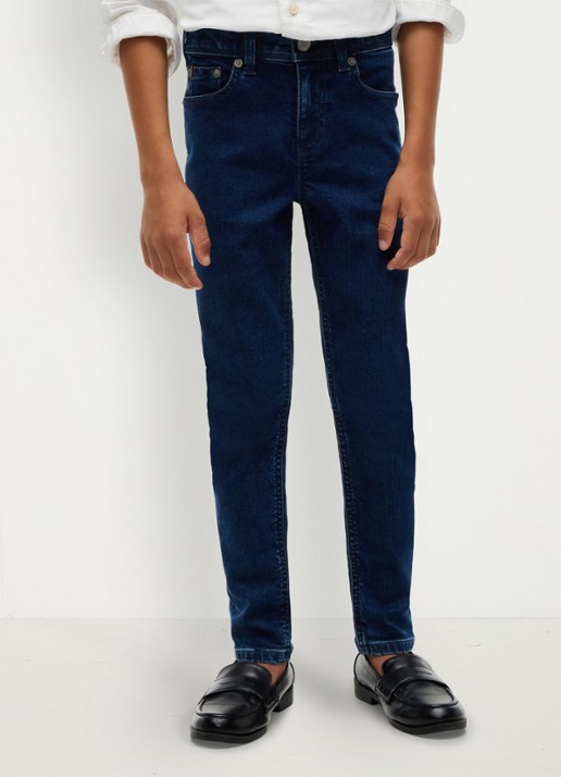 Tommy Hilfiger High waist slim fit jeans met donkere wassing  - detail 9 indigo