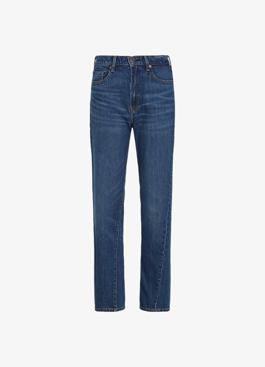 Tommy Hilfiger High waist straight leg jeans met steekzakken - voorkant 2 indigo