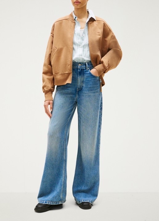 Tommy Hilfiger High waist wide leg jeans  met steekzakken - voorkant 2 indigo