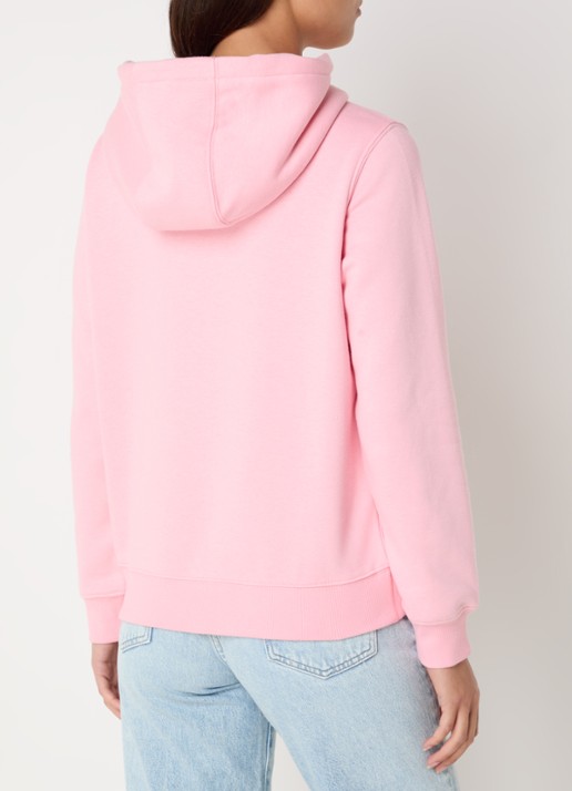 Tommy Hilfiger Hoodie met kangoeroezak en logo - achterkant 3 roze