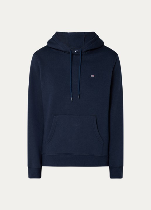 Tommy Hilfiger Hoodie met kangoeroezak en logo - voorkant 2 donkerblauw