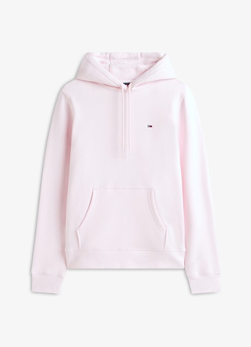 Tommy Hilfiger Hoodie met kangoeroezak en logo - voorkant 4 lichtroze
