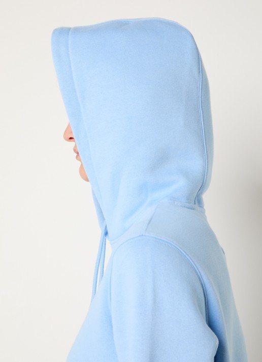 Tommy Hilfiger Hoodie met kangoeroezak en logo - detail 5 lichtblauw