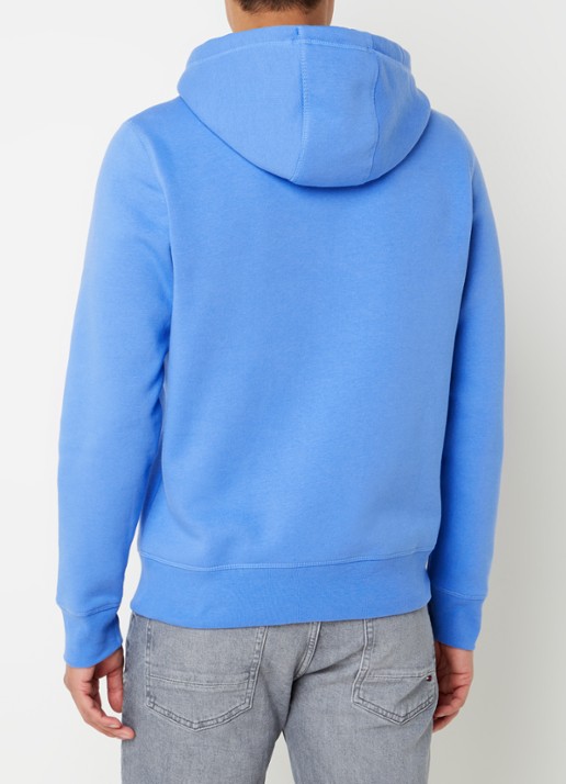Tommy Hilfiger Hoodie met kangoeroezak en logoborduring - achterkant blue spell / blauw