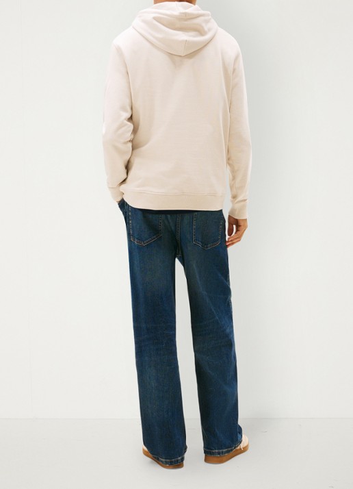 Tommy Hilfiger Hoodie met logo - achterkant gebroken wit