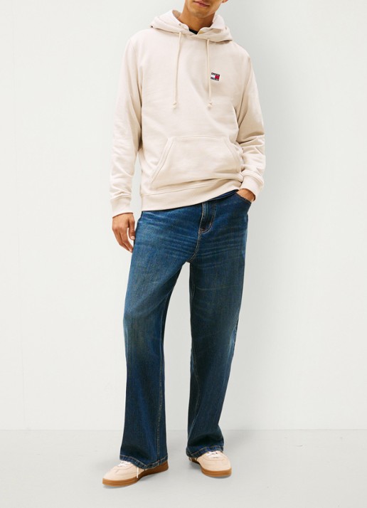 Tommy Hilfiger Hoodie met logo - voorkant 5 gebroken wit