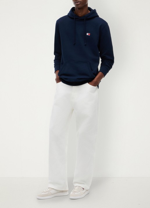Tommy Hilfiger Hoodie met logo - voorkant 2 donkerblauw