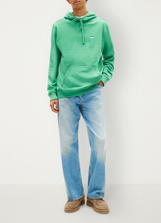 Tommy Hilfiger Hoodie met logo - voorkant 2 groen