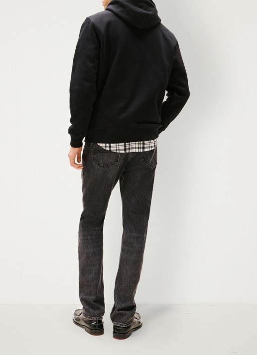 Tommy Hilfiger Hoodie met logoborduring - achterkant zwart
