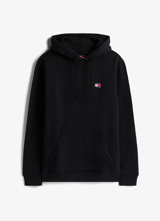 Tommy Hilfiger Hoodie met logoborduring - voorkant 2 zwart